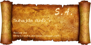 Suhajda Azár névjegykártya